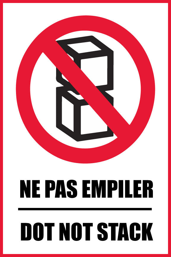 Ne pas empiler 4 x 6''